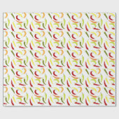 Paprikaschoten aus niedlichem Chili mit Fliesen Geschenkpapier (Flach)