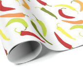Paprikaschoten aus niedlichem Chili mit Fliesen Geschenkpapier (Rolleneckpunkt)