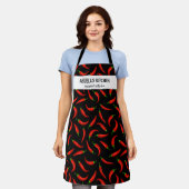 Paprikaschoten aus rotem Chili, Abuelas Küchenchef Schürze (Getragen)