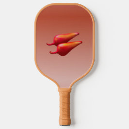 Paprikaschoten aus rotem Chili als Paddel Pickleball Schläger