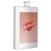 Paprikaschoten aus rotem Chili, nicht rostend Flachmann (Rechts)