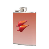 Paprikaschoten aus rotem Chili, umhüllt Flachmann (Links)