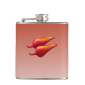 Paprikaschoten aus rotem Chili, umhüllt Flachmann (Vorderseite)