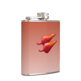 Paprikaschoten aus rotem Chili, umhüllt Flachmann