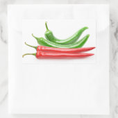 Paprikaschoten aus rotem und grünem Chili Rechteckiger Aufkleber (Tasche)