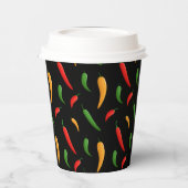 Paprikaschoten aus scharfem Chili Papiertasse Pappbecher (Links)