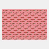 Paprikaschoten Bell Chili Hot Jalapeño Green Red V Geschenkpapier Set (Vorderseite 3)