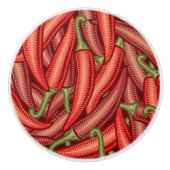 Paprikaschoten des Chilis Keramikknauf (Vorderseite)