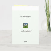 Paprikaschoten des heißen Chilis Karte (Rückseite)