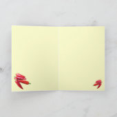 Paprikaschoten des heißen Chilis Karte (Innenseite)