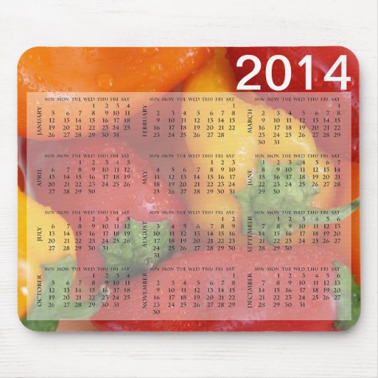 Paprikaschoten für Blumenkohl Mousepad (Vorne)