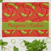 Paprikaschoten für Chili Personalisiert Geschirrtuch (Gefaltet)