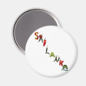 Paprikaschoten für den Chili in Sri Lanka Magnet (Vorderseite/Rückseite)