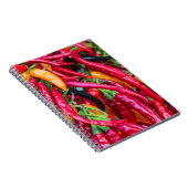 Paprikaschoten für den Chili von Heiß auf dem Baue Notizblock (Rechte Seite)