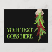 Paprikaschoten für grünen Chile Postkarte (Vorderseite)