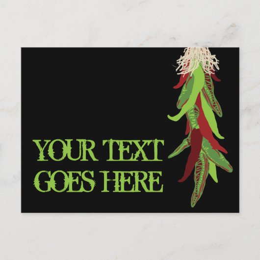 Paprikaschoten für grünen Chile Postkarte (Vorderseite)