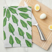 Paprikaschoten für grünen Chili Geschirrtuch (Viertel Falte)