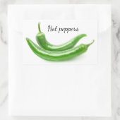 Paprikaschoten für grünen Chili Rechteckiger Aufkleber (Tasche)