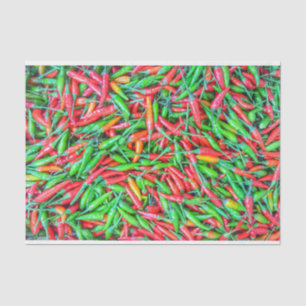 Paprikaschoten für grünen und roten Chili Seidenpapier