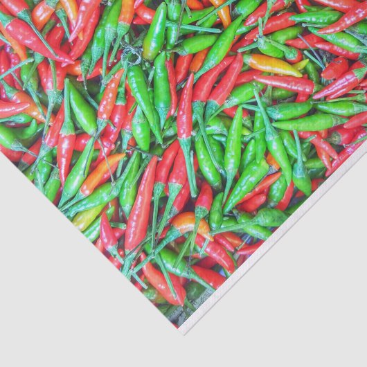 Paprikaschoten für grünen und roten Chili Seidenpapier (Ausschnitt)