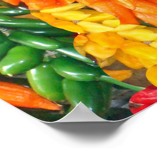 Paprikaschoten für Hot Chile Poster (Ecke)