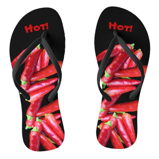 Paprikaschoten für Hot Chili Flip Flops Badesandalen (Fußbett)
