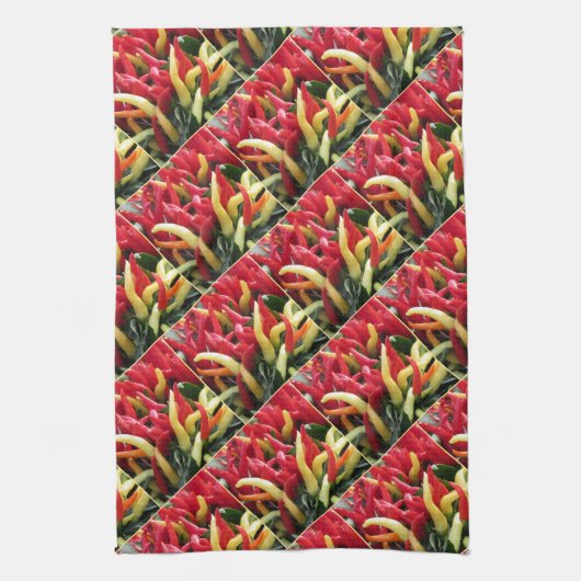 Paprikaschoten für Hot Chili Geschirrtuch (Vertikal)