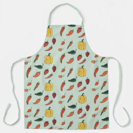 Paprikaschoten für Hot Chili Grüne Schürze