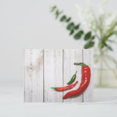 Paprikaschoten für Hot Chili Postkarte (Stehend Vorderseite)