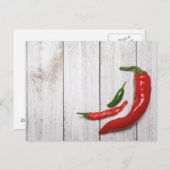 Paprikaschoten für Hot Chili Postkarte (Vorne/Hinten)