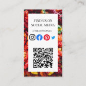 Paprikaschoten für mexikanische Chili Visitenkarte (Rückseite)