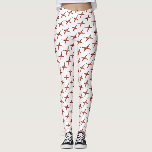 Paprikaschoten für Red Chili Vector Custom Leggings (Vorderseite)