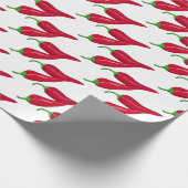 Paprikaschoten für Red Hot Chili Geschenkpapier (Ecke)