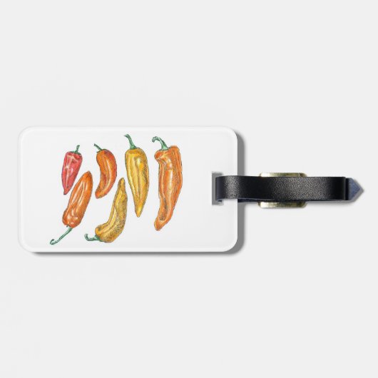 Paprikaschoten Gepäckanhänger (Rückseite horizontal)