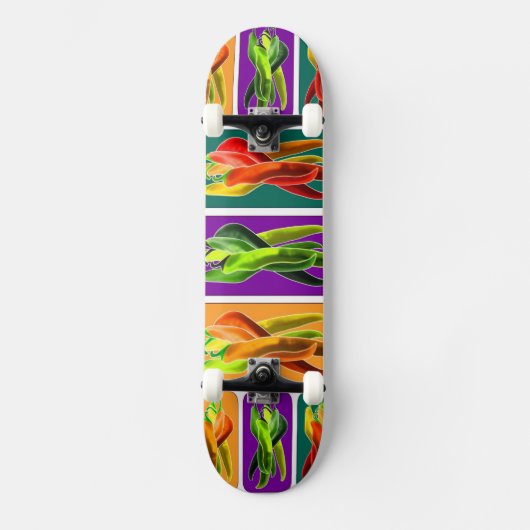 Paprikaschoten-heißes würziges skateboard (Vorderseite)