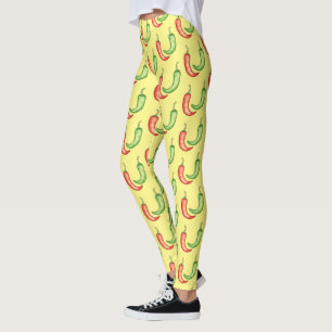 Paprikaschoten in den Farben Rot und Grün des Chil Leggings