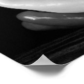 Paprikaschoten in der Liebe Schwarz-Weiß-Fotografi Poster (Ecke)