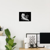 Paprikaschoten in der Liebe Schwarz-Weiß-Fotografi Poster (Heimbüro)
