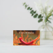 Paprikaschoten mexikanischer Chili Restaurant Busi Visitenkarte (Stehend Vorderseite)