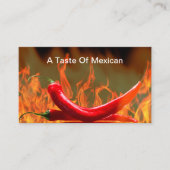 Paprikaschoten mexikanischer Chili Restaurant Busi Visitenkarte (Vorderseite)