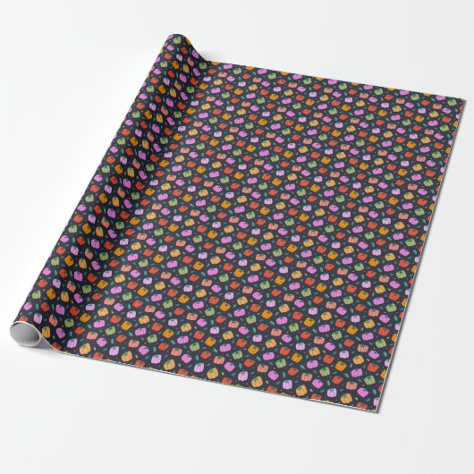 Paprikaschoten mit handgezogenem Gemüse Geschenkpapier (Ungerollt)
