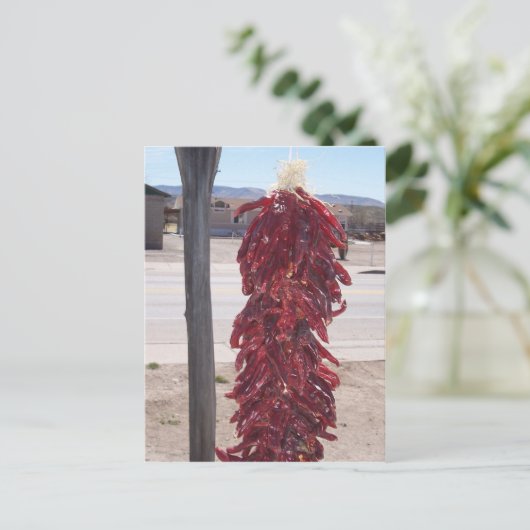Paprikaschoten mit heißem Chili in Hatch New Mexic Postkarte (Stehend Vorderseite)