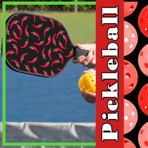 Paprikaschoten mit heißem Chili Rot scharf Pickleball Schläger