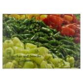 Paprikaschoten mit heißem Stuhl Personalisiert Nam Schneidebrett (Vorderseite)