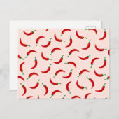 Paprikaschoten mit rotem Chili auf hellem Hintergr Postkarte (Vorne/Hinten)