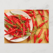 Paprikaschoten mit rotem Chili drucken Postkarte (Vorderseite)