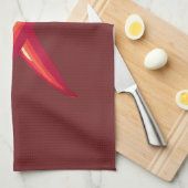 Paprikaschoten mit rotem Chili Geschirrtuch (Viertel Falte)