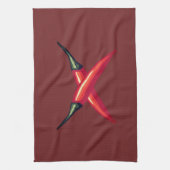 Paprikaschoten mit rotem Chili Geschirrtuch (Vertikal)