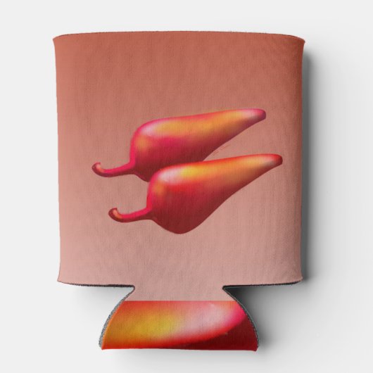 Paprikaschoten mit rotem Chili können zweiseitig k Dosenkühler (Rückseite)