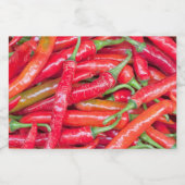 Paprikaschoten mit rotem Chili Lebensmitteletikett (Einzelnes Label)